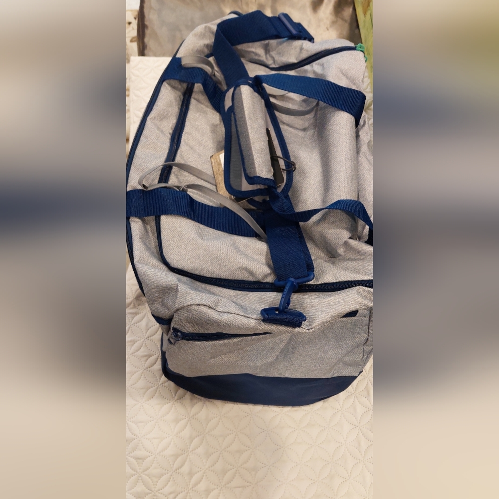 Adidas Blue and Gray Duffel Bag - Picture 11 of 13